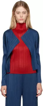 Синий кардиган Monthly Colors June PLEATS PLEASE ISSEY MIYAKE