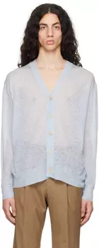 Синий кардиган на пуговицах AURALEE