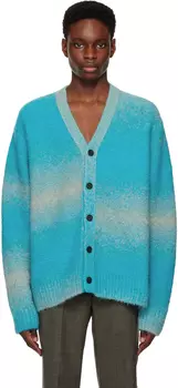 Синий кардиган с градиентом Wooyoungmi