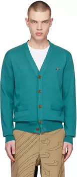 Синий кардиган с вышивкой Vivienne Westwood