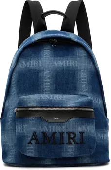 Синий классический выцветший рюкзак AMIRI