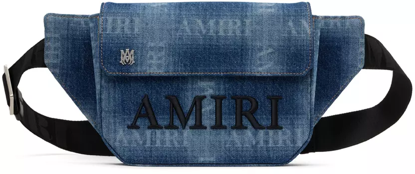 Синий клатч через плечо MA AMIRI