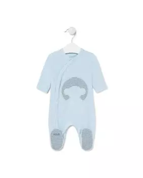 Синий комбинезон для мальчика с силуэтом медведя Tous, синий