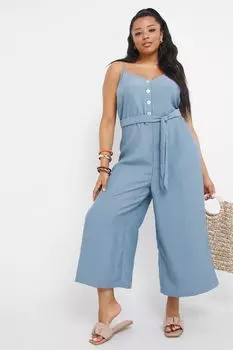 Синий комбинезон на широкие ноги Simply Be, синий