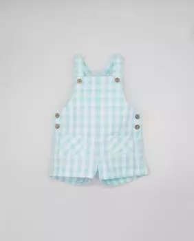 Синий комбинезон в клетку для мальчика Fina Ejerique, синий