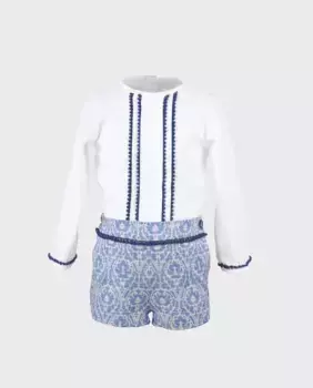 Синий комплект для мальчика с длинными рукавами La Ormiga, светло-голубой