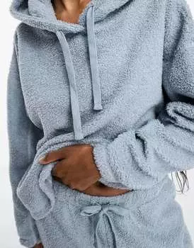 Синий комплект из худи и джоггеров ASOS DESIGN Tall Lounge Borg