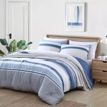 Синий комплект одеяла-подложки Nautica Trimmer, цвет Assorted B