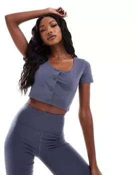 Синий мягкий кардиган ASOS 4505 Studio Slate