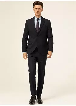 Синий мужской костюм Slim Fit с нормальной талией Svari