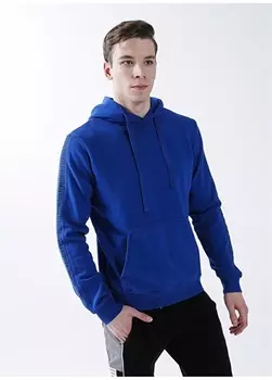 Синий мужской свитер с полуводолазкой Bikkembergs