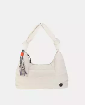 Синий нейлоновый хобо с мягкой подкладкой и застежкой-молнией Kbas, бежевый