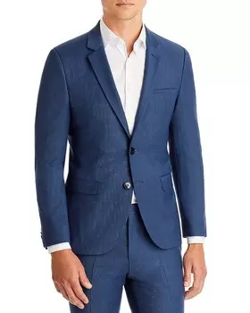 Синий пиджак HUGO Arti Extra Slim Fit с птичьим глазом