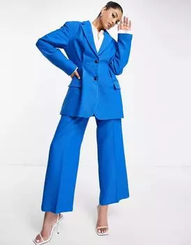Синий пиджак с заниженной талией ASOS