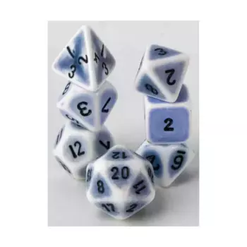 Синий поли-комплект (7), Dice - Porcelain (Crystal Caste)