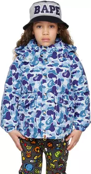 Синий пуховик BAPE Kids 4way