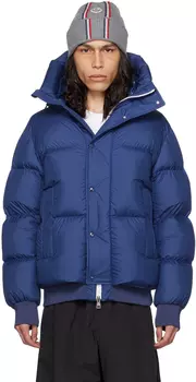 Синий пуховик Moncler Risler