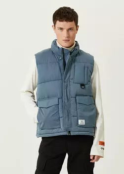 Синий пуховый жилет Alpha Industries