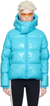 Синий январский пуховик Perfect Moment