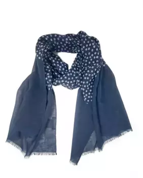 Синий шарф Pertegaz, тёмно-синий