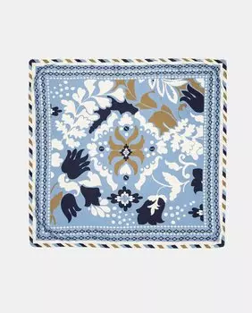 Синий шарф с цветочным принтом Naulover, синий