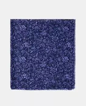 Синий шарф с цветочным принтом в тон Tintoretto, синий