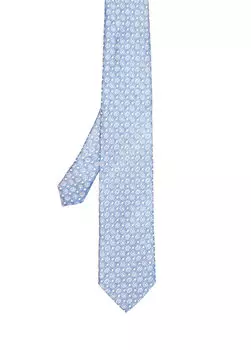 Синий шелковый галстук из смешанного жаккарда Beymen