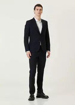 Синий шерстяной костюм Paul Smith