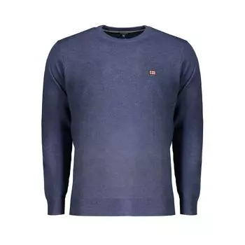 Синий шерстяной мужской свитер Geographical Norway