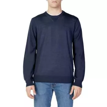 Синий шерстяной свитер Armani Exchange