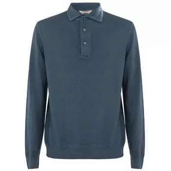 Синий шерстяной свитер Gran Sasso