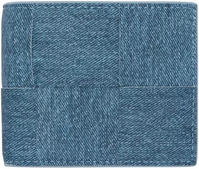 Синий складной бумажник с кассетой Bottega Veneta, Blue melange