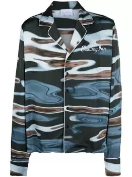 Синий Sky Inn Мужская рубашка Прозрачный синий Blue Sky Inn