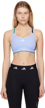 Синий Спортивный бюстгальтер Powerreact Techfit adidas Originals