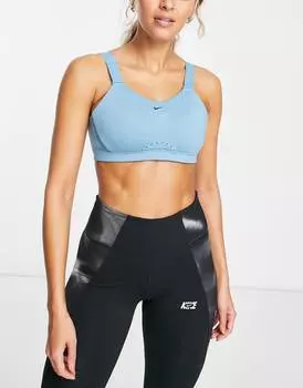 Синий спортивный бюстгальтер с высокой поддержкой Nike Training Alpha Dri-FIT
