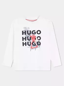 Синий стандартный крой Hugo, белый