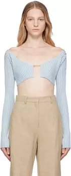 Синий - Светлый кардиган Le Chouchou La Maille Pralu Jacquemus