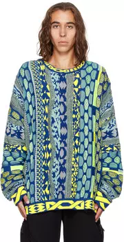 Синий свитер интарсия MCQ