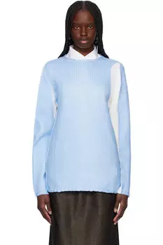 Синий свитер с круглым вырезом Comme des Garons Shirt