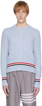 Синий свитер в полоску Thom Browne