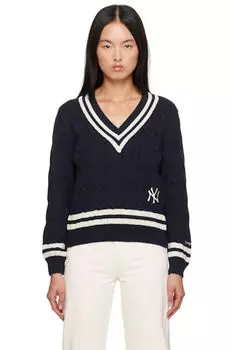 Синий свитер Yankees Serif Cable Knit Edition '47 Sporty & Rich