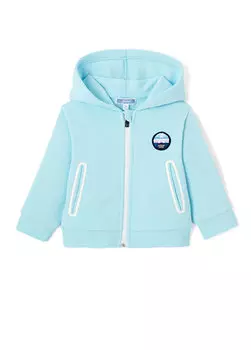 Синий свитшот на молнии для маленьких мальчиков alize Jacadi Paris