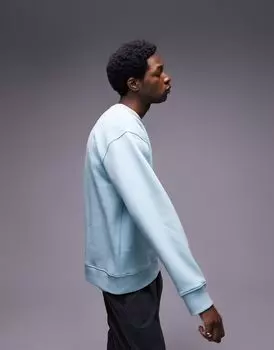 Синий свитшот оверсайз Topman