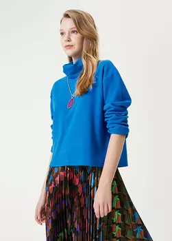 Синий свитшот с воротником стойкой Beymen