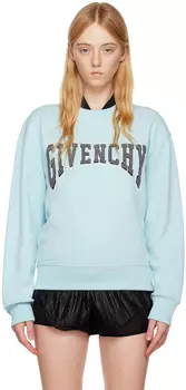 Синий свитшот с вышивкой Givenchy
