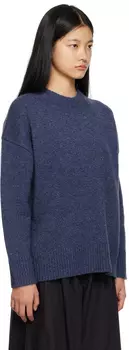 Синий свободный свитер CO