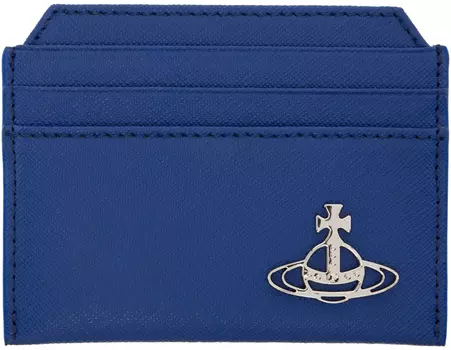 Синий тонкий держатель для карт Vivienne Westwood