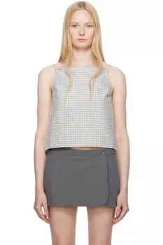 Синий топ Сесилия Sandy Liang