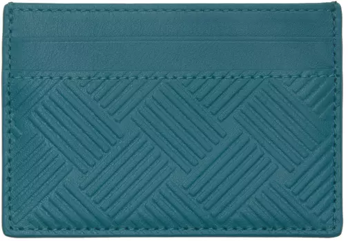 Синий визитница из телячьей кожи Bottega Veneta