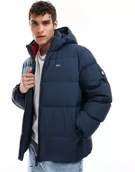 Синий водоотталкивающий пуховик Tommy Jeans